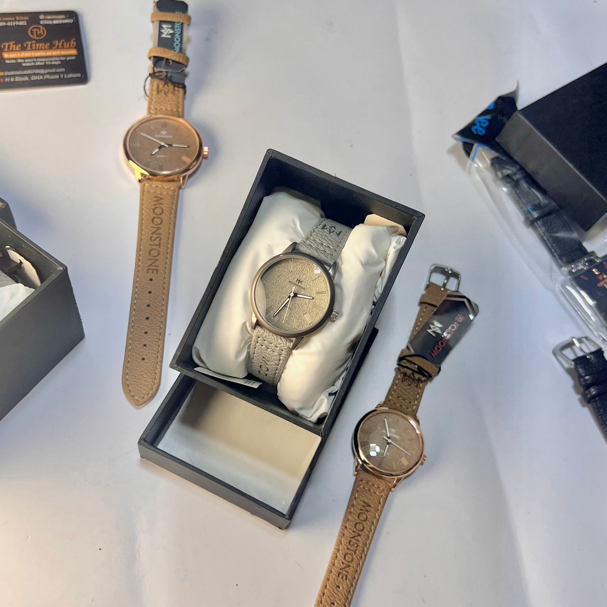 Moonstone Couple Watch Set – Timeless Elegance for Him & Her