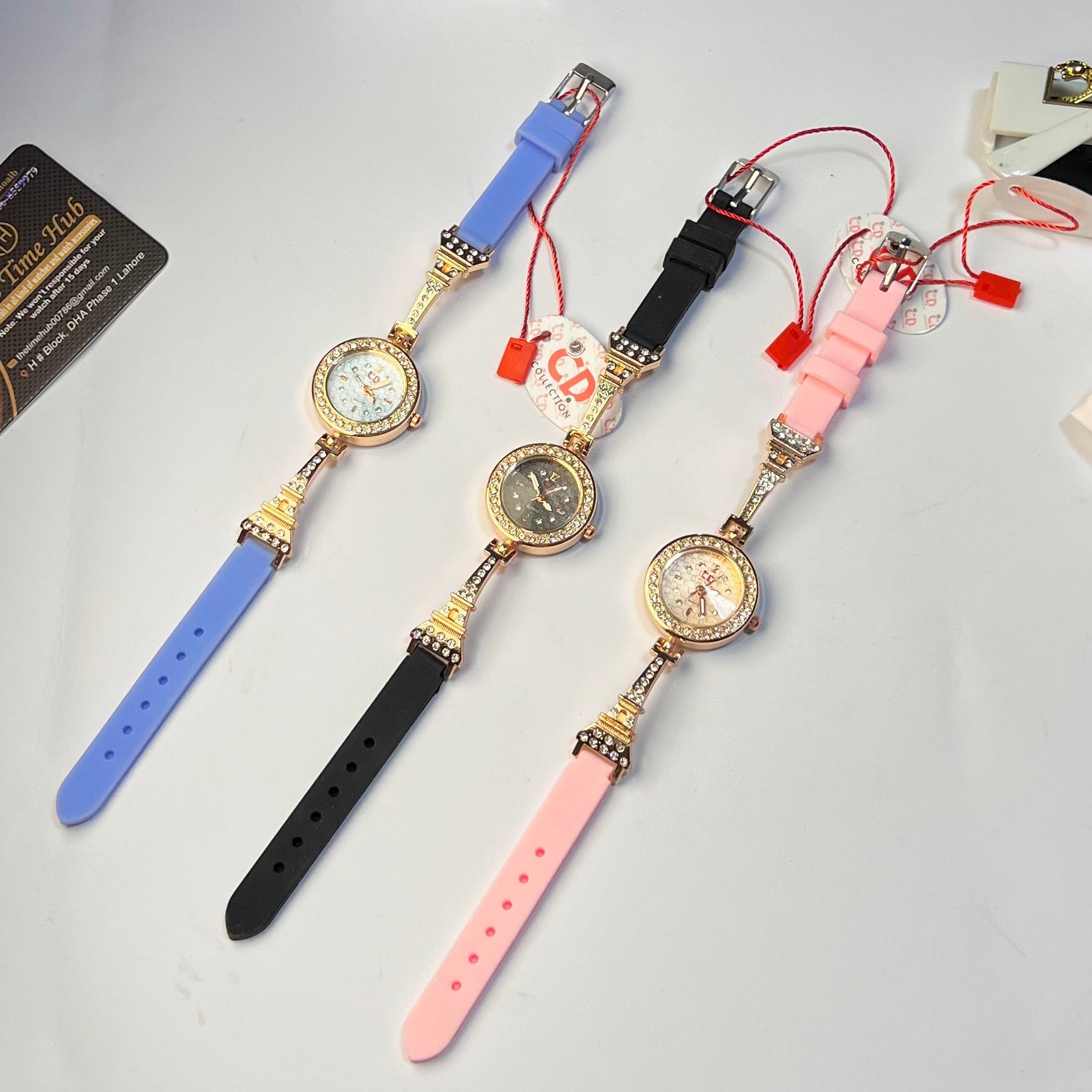 Ladies Fusion Watch – Unique Half Rubber & Chain Strap with Stylish Color